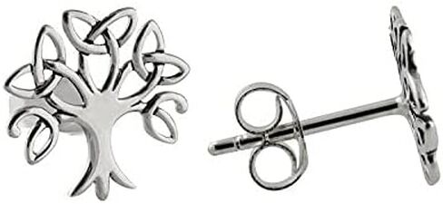 FashionJunkie4Life Sterling Silver Nature Stud Earrings with Butterfly Backs in Saudi Arabia