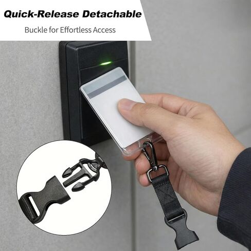 Breakaway Lanyards for ID Badges, Adjustable Round Cord Heavy Duty Lanyard with Metal Hook, Safety Key Lanyard Neck Strap for Cruise Keys Card Holder Teachers Black, 2 Pack in Kuwait