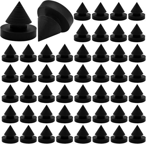 50 Pcs Rubber Door Silencer, Metal Door Silencer Hinge Outlet Door Silencer, Heavy Duty Rubber 1/2 Inch Diameter, Metal Door Anti Collision Silencer, for Metal Door Metal Frame in Saudi Arabia