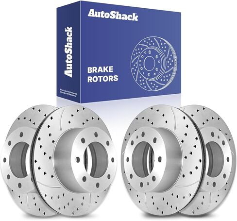 AutoShack Front Vented & Rear Vented Brake Rotors 4-PC Set Replacement for 2003-2017 Chevrolet Express 3500 2001-2010 Chevrolet Silverado 2500 HD 2003-2017 GMC Savana 3500 2004-2006 GMC Sierra 3500 in Saudi Arabia