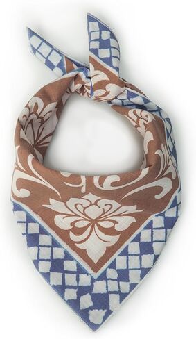 CosInStyle 100% Cotton Large Bandana for Women Retro Floral Headscarf 23.6" Square Hair Scarf Wrap in Kuwait