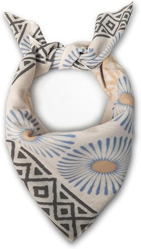 CosInStyle 100% Cotton Large Bandana for Women Retro Floral Headscarf 23.6" Square Hair Scarf Wrap in Saudi Arabia