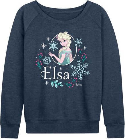 Disney Frozen - Winter - Elsa & Snowflakes - Women's Lightweight French Terry Pullover in Saudi Arabia
