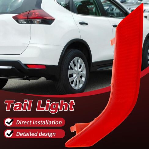 NI1185105N Rear Bumper Reflector Tail Light (Right Passenger Side), Replacement for Nissan Rogue 2017 2018 2019, Replaces 26560-6FV0A 265606FV0A in Saudi Arabia
