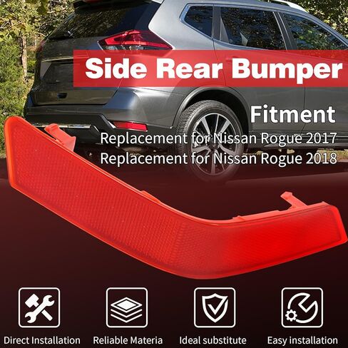NI1185105N Rear Bumper Reflector Tail Light (Right Passenger Side), Replacement for Nissan Rogue 2017 2018 2019, Replaces 26560-6FV0A 265606FV0A in Saudi Arabia