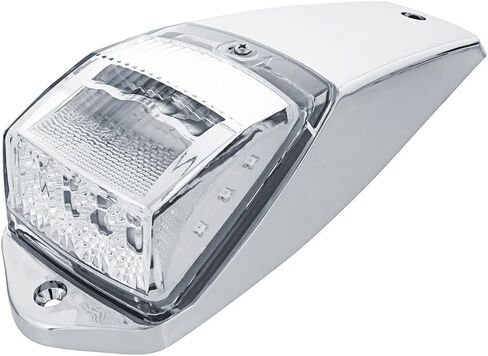 United Pacific 17 Led Reflector Square Cab Light Kit - Amber Led/Clear Lens,Chrome,39530 in Saudi Arabia