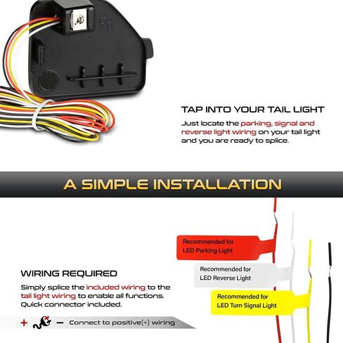 VIPMOTOZ لـ 2019-2023 Jeep Wrangler JL شريط LED ثلاثي + إشارة انعطاف متتابعة 3 وظائف كهرماني/أحمر/أبيض LED المصد الخلفي عاكس ضوء استبدال المصباح للسائق ومجموعة زوج جانب الركاب in Saudi Arabia