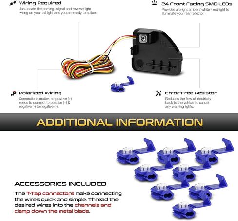 VIPMOTOZ لـ 2019-2023 Jeep Wrangler JL شريط LED ثلاثي + إشارة انعطاف متتابعة 3 وظائف كهرماني/أحمر/أبيض LED المصد الخلفي عاكس ضوء استبدال المصباح للسائق ومجموعة زوج جانب الركاب in Saudi Arabia