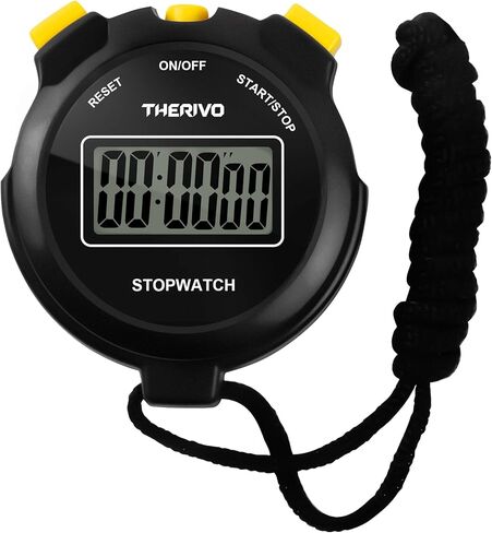 Digital Simple Silent Stopwatch Timer: Only Stopwatch Mode, Easy to Use, Read, and Carry with Intuitive Buttons — On/Off, Large Display, Ideal for Kids, Track, Sports, Coaches in Kuwait