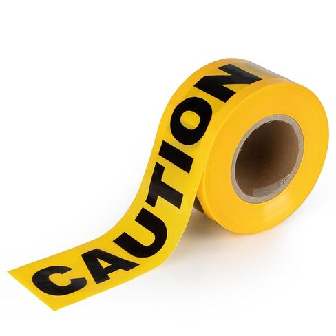 Yellow Caution Tape Roll, CARGEN Crime Scene Barricade Safety Warning Tapes for Bloody, Spy, Caution Birthday, Crime Scene Props or Yellow Funny Halloween Party Decor Decorations, 3 Inch x 328 Feet in Saudi Arabia