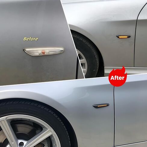 LED Sequential Side Marker Indicator Turn Signal Light Compatible with BMW 1 3 5 Series E60 E61 E90 E91 E92 E93 E82 E88 E46 Sedan E83 X3 E84 X1 328i 325i 330i135i 128i 325xi Blink Fender Lamp in Kuwait