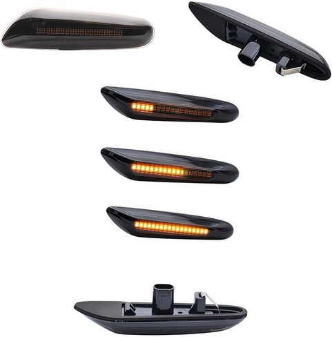LED Sequential Side Marker Indicator Turn Signal Light Compatible with BMW 1 3 5 Series E60 E61 E90 E91 E92 E93 E82 E88 E46 Sedan E83 X3 E84 X1 328i 325i 330i135i 128i 325xi Blink Fender Lamp in Kuwait