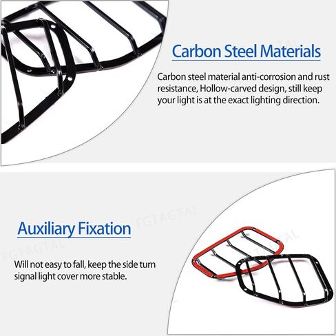 Side Marker Light Covers Guard Trim Fit for Hummer H3 2005-2009, Side Blinker Light Cover Guard, Car Side Marker Light Grill Protector Cover, 2PCS (Hollow Style) in Saudi Arabia