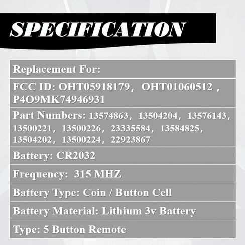 MechanMagic زر ضغط بدء تشغيل مفتاح Fob يناسب شيفروليه كامارو إكوينوكس 2010-2019 كروز ماليبو SS إمبالا 14-21 ترافيرس بويك ريجال فيرانو 12-17 كاسكادا جيب سمارت بروكسيميتي بيبس in Saudi Arabia