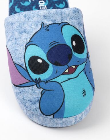 Disney Stitch Slippers in Blue | Ladies Slip-On Character House Loafers | Lilo & Stitch Kidult Merchandise in Saudi Arabia