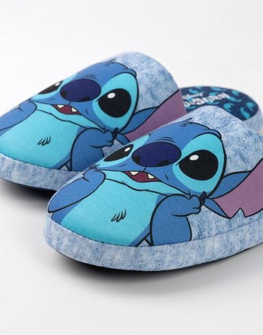 Disney Stitch Slippers in Blue | Ladies Slip-On Character House Loafers | Lilo & Stitch Kidult Merchandise in Saudi Arabia