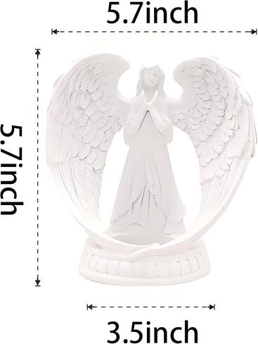 Small Keepsake Urns for Ashes Pets/Dogs/Cats, Mini Memorial Cremation My Guardian Angel Urn for Pet/Dog/Cat Ashes Container with Angel Resin Statue(Dog urn) in Kuwait