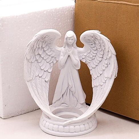 Small Keepsake Urns for Ashes Pets/Dogs/Cats, Mini Memorial Cremation My Guardian Angel Urn for Pet/Dog/Cat Ashes Container with Angel Resin Statue(Dog urn) in Kuwait