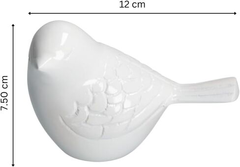 THE Homes Good White Song Bird Keepsake Urn Durable Aluminium Cremation Memorial - Handcrafted Funeral Urn (4.75" L x 3" W x 3" H) in Saudi Arabia