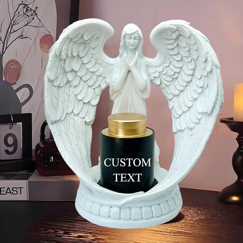 Small Keepsake Urns for Ashes Pets/Dogs/Cats, Mini Memorial Cremation My Guardian Angel Urn for Pet/Dog/Cat Ashes Container with Angel Resin Statue(Dog urn) in Kuwait