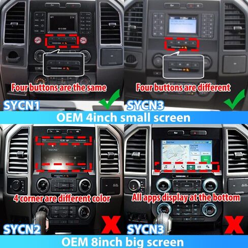 16.8 بوصة راديو السيارة الاندورويد لفورد F150 رابتور 2015 2016 2017 2018 2019 2020 2021 2022 شاشة تعمل باللمس أندرويد السيارات اللاسلكية Carplay نظام تحديد المواقع والملاحة مشغل الوسائط المتعددة رئيس وحدة (SYNC3) in Kuwait