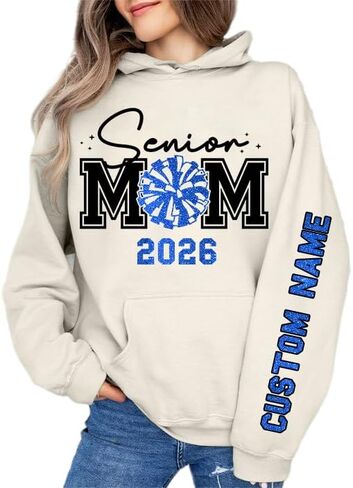 Personalized Senior 2026 Sweatshirt, Custom Name Graduation Hoodie, Class of 2026 Gliters Style Sweatshirt in Saudi Arabia