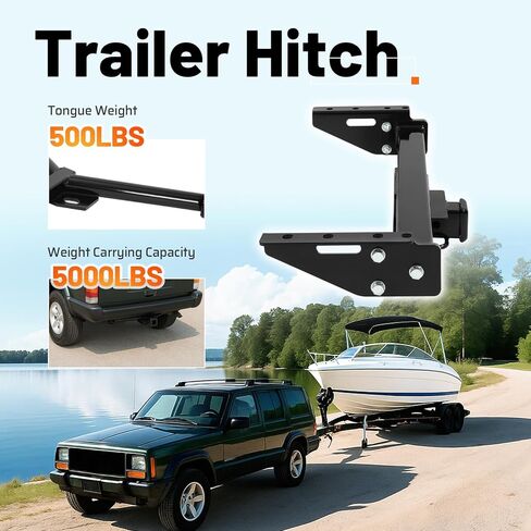 وصلة سحب المقطورة من الفئة 3، جهاز استقبال 2 بوصة متوافق مع جميع موديلات جيب شيروكي 1984-2001 in Kuwait