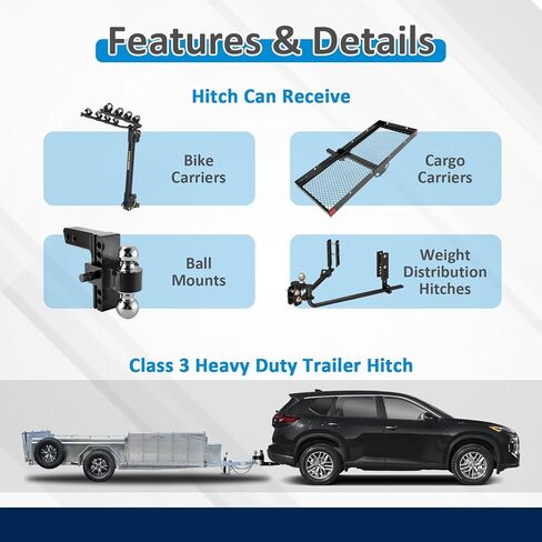 Wsays Class 3 Trailer Hitch 2" Receiver Compatible with Nissan Rogue 2021-2026 in Saudi Arabia