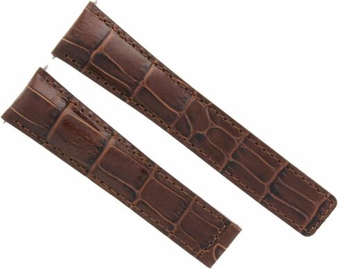 Ewatchparts 20mm Leather Watch Band Strap Compatible With Tag Heuer Carrera Calibre 6 Deployment Clasp Brown in Saudi Arabia