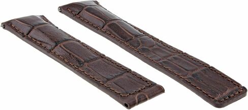 Ewatchparts 20mm Leather Watch Band Strap Compatible With Tag Heuer Carrera Calibre 6 Deployment Clasp Brown in Saudi Arabia