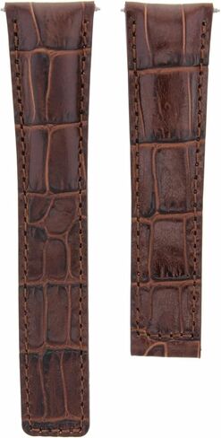 Ewatchparts 20mm Leather Watch Band Strap Compatible With Tag Heuer Carrera Calibre 6 Deployment Clasp Brown in Saudi Arabia