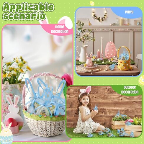 9 Pcs Easter Hanging Egg Ornaments,2.76" Plastic Easter Eggs Ornaments for Tree Decoration,Hanging Decorative Egg in Saudi Arabia
