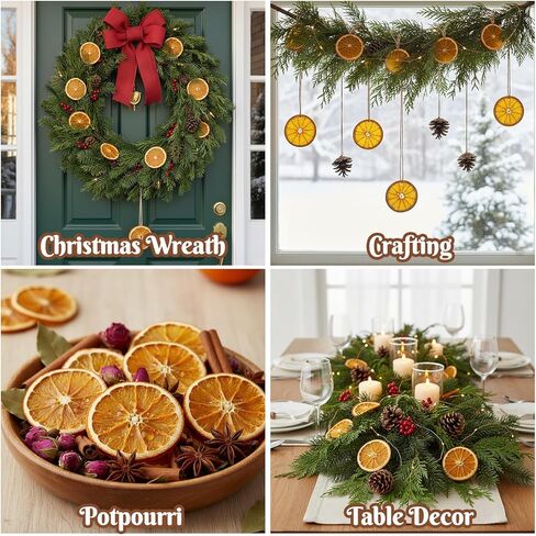 30pcs Dried Orange Slices with Twine Strings, Natural Dehydrated Orange Slices, Christmas Wreath Making Supplies for X-mas Tree Decoration, Garland, Centerpiece, DIY Crafts, Gift Wrapping, Potpourri in Saudi Arabia