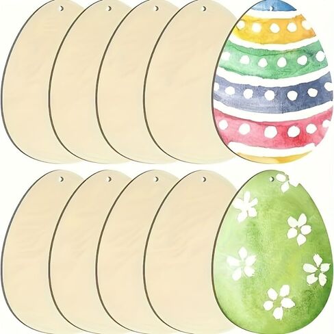 30Pcs Easter Egg Hanging Ornaments - DIY Hollow Paintable Crafts, Festive Hanging Decor for Home & Party, Ideal Easter Gift & Home Decor Ornaments in Saudi Arabia