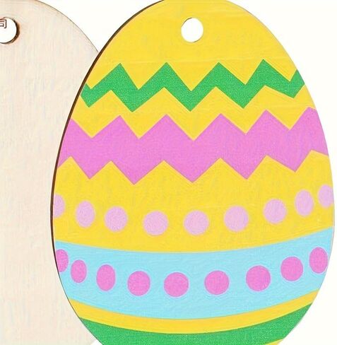 30Pcs Easter Egg Hanging Ornaments - DIY Hollow Paintable Crafts, Festive Hanging Decor for Home & Party, Ideal Easter Gift & Home Decor Ornaments in Saudi Arabia