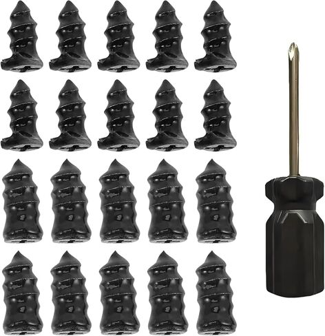 20 PCS Tire Repair Nail, High-hardness Tire Rubber Nails Tool, Car Wheel Puncture Repair Screws with Screwdriver, Universal for Most Vehicles (Black) in Saudi Arabia