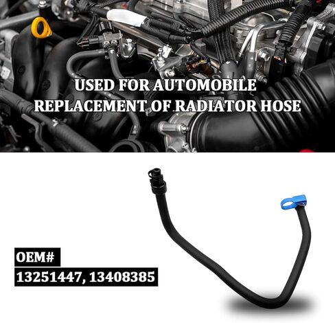 Car Engine Radiator Coolant Hose, OEM#13251447 Vehicle Upper Inlet Coolant Recovery Tank Hoses, Automotive Bypass Hose Replacement Radiator, Compatible with 2012-2020 Sonic 1.4L in Saudi Arabia