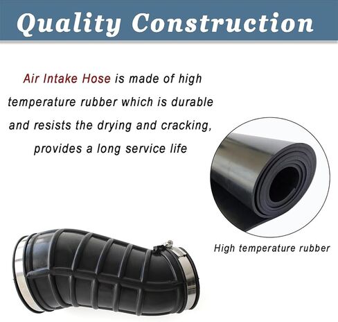 AUCERAMIC 696-065 خرطوم أنبوب هواء المحرك النظيف مع مشابك مناسب لفورد F-250 F-350 F-450 F-550 Super Duty 1999-2003، Excursion 2000-2003، 7.3L V8 استبدال 696065، F81Z9C681BA in Saudi Arabia