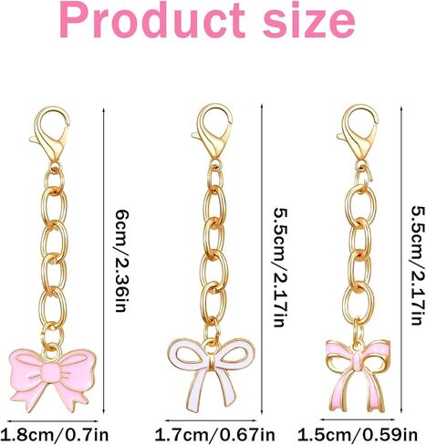 15 Pcs Pink Bow Keychain Mini Cute Bow Key Chain for Women Girls, Pink Party Favors Gifts for Handbag Purse, Bow-Bag Charm for Birthday Parties Gifts Supplies in Saudi Arabia