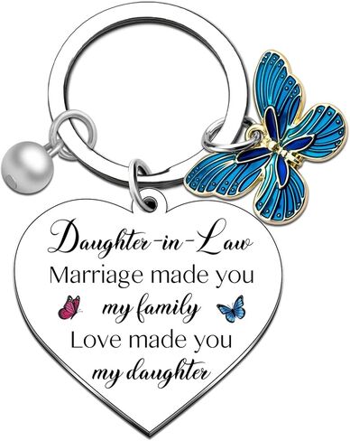 Daughter in Law Gifts Mothers Day Gifts for Daughter in Law Birthday Christmas Valentines Wedding Mother's Day Gift for Bonus Daughters To My Daughter-in-Law Keychain Bag Key Accessories in Saudi Arabia