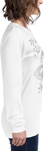 قميص Mary Engelbreit Festive Breakdown للجنسين بأكمام طويلة باللون الأبيض in Kuwait