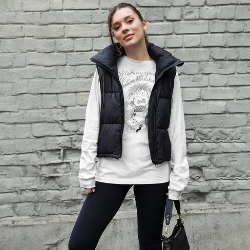 قميص Mary Engelbreit Festive Breakdown للجنسين بأكمام طويلة باللون الأبيض in Kuwait