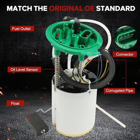 E8681M Electric Fuel Pump Module Assembly Sending Unit Compatible with Audi A4 2005-2009 Quattro 2.0L L4 3.2L V6,RS4 2007-2008 4.2L V8 Replaces# 8E0919051CQ 8E0919051AK FG0977 P77072M SP5103M 69829 in Kuwait