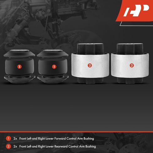 A-Premium 4 x Front Lower Forward and Rearward Control Arm Bushing Kit, Compatible with Ram ProMaster 1500 2500 2014-2024, ProMaster 3500 2014-2018 in Saudi Arabia