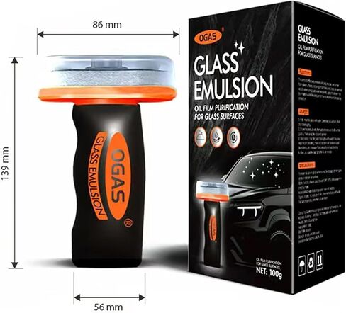 Kubot 2026 مزيل غشاء الزيت الزجاجي الجديد المحمول باليد، لوح تنظيف منظف الزجاج، فرشاة تنظيف فيلم زيت السيارات لنوافذ السيارات in Kuwait