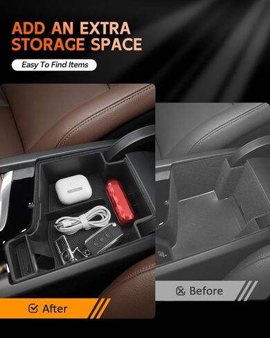 CDEFG for 2024 2025 2026 Volvo XC60/ S90/ V90/ XC90 Center Console Organizer Tray - Armrest Storage Middle Console Insert XC60 S90 V90 XC90 Interior Accessories in Saudi Arabia