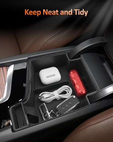 CDEFG for 2024 2025 2026 Volvo XC60/ S90/ V90/ XC90 Center Console Organizer Tray - Armrest Storage Middle Console Insert XC60 S90 V90 XC90 Interior Accessories in Saudi Arabia
