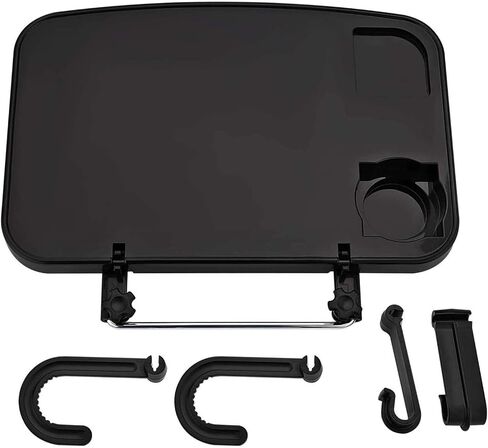 صينية عجلة قيادة Oshotto للسيارة - مكتب سيارة قابل للطي للكمبيوتر المحمول والأطعمة والمشروبات مع حامل أكواب، ملحق سفر محمول متعدد الوظائف، مناسب لمعظم السيارات وسيارات الدفع الرباعي والشاحنات الصغيرة in Kuwait