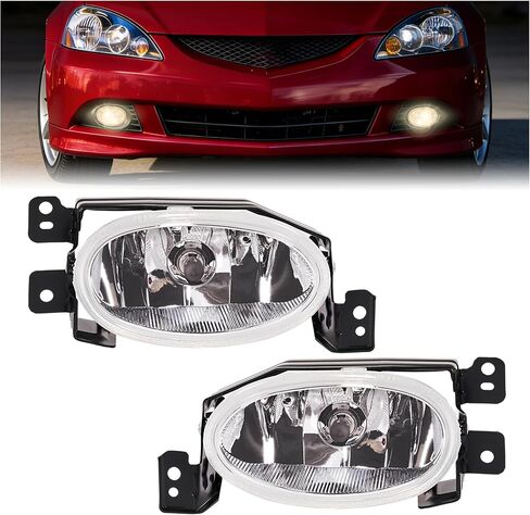 HECASA Pair Fog Lights Compatible with 2006-2008 Acura TSX Front Bumper Fog Light Lamp Clear Lens Replacement for 33951SECA01 33901SECA01 AC2594100 AC2595100 in Saudi Arabia