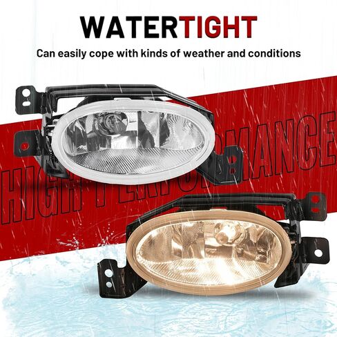 HECASA Pair Fog Lights Compatible with 2006-2008 Acura TSX Front Bumper Fog Light Lamp Clear Lens Replacement for 33951SECA01 33901SECA01 AC2594100 AC2595100 in Saudi Arabia